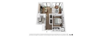bedroom floor plan at the approach at summit park, blue ash, oh