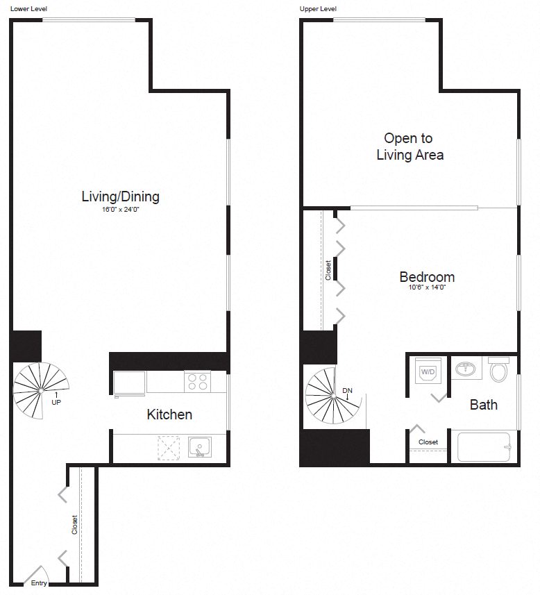 AL1R | 1 Bed | 1.5 Bath | Loft