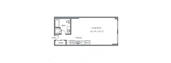 11CLD Floor plan at The Wyatt, Oregon, 97209