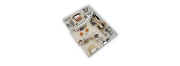 2Bed Floor Plan  at Vista Commons Apartments, South Carolina