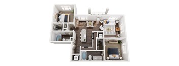 a 1 bedroom floor plan  the crossings