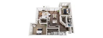 a 1 bedroom floor plan  503 square feet