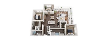 a 1 bedroom floor plan  503 square feet