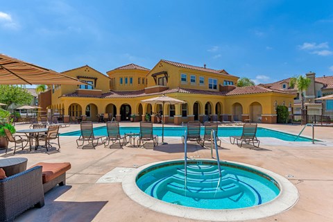 Pool at RiverEdge Terrace, San Diego, California