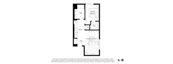 A black and white image of a floor plan for a house.