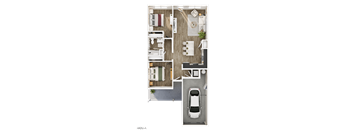 A 4ADU-A floor plan shows a compact living space with a kitchen, dining area, and bedrooms.