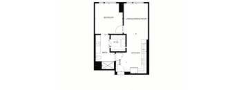 bedroom floor plan of 55 north luxury apartments to rent in the north end of boston