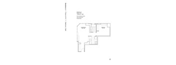 a floor plan of a house with an open floor plan with a bedroom and bathroom