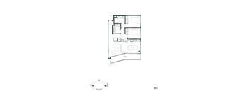 A black and white floor plan of a house with a garage.