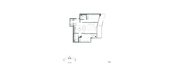 A black and white floor plan of a house with rooms labeled.