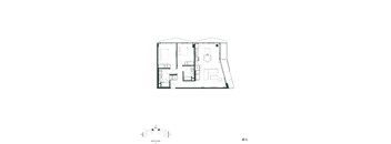 A floor plan of a house with a garage and a separate entrance.