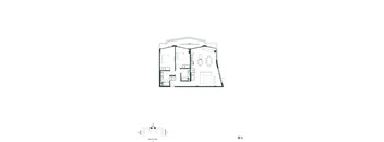 A black and white architectural floor plan of a house.