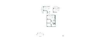 A set of four architectural floor plans for a house.