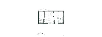 A floor plan of a house with labeled rooms.
