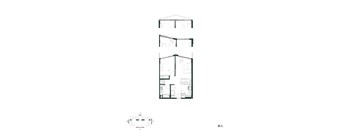 A black and white architectural floor plan of a house.