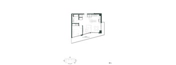A floor plan of a house with a garage and a separate guest house.