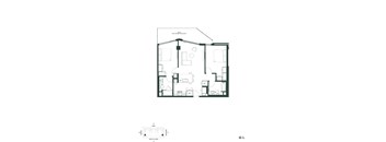 A black and white floor plan of a house with labeled rooms.