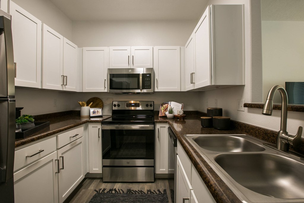 A Kitchen With Stainless Steel Appliances at Cantata at the Trails, New Mexico