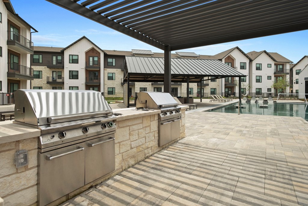 outdoor grilling area