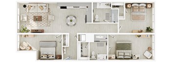 a1 floor plan 1 bedroom 1190 square feet the