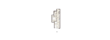 A floor plan of apartment 1B-A showing the layout of the rooms.