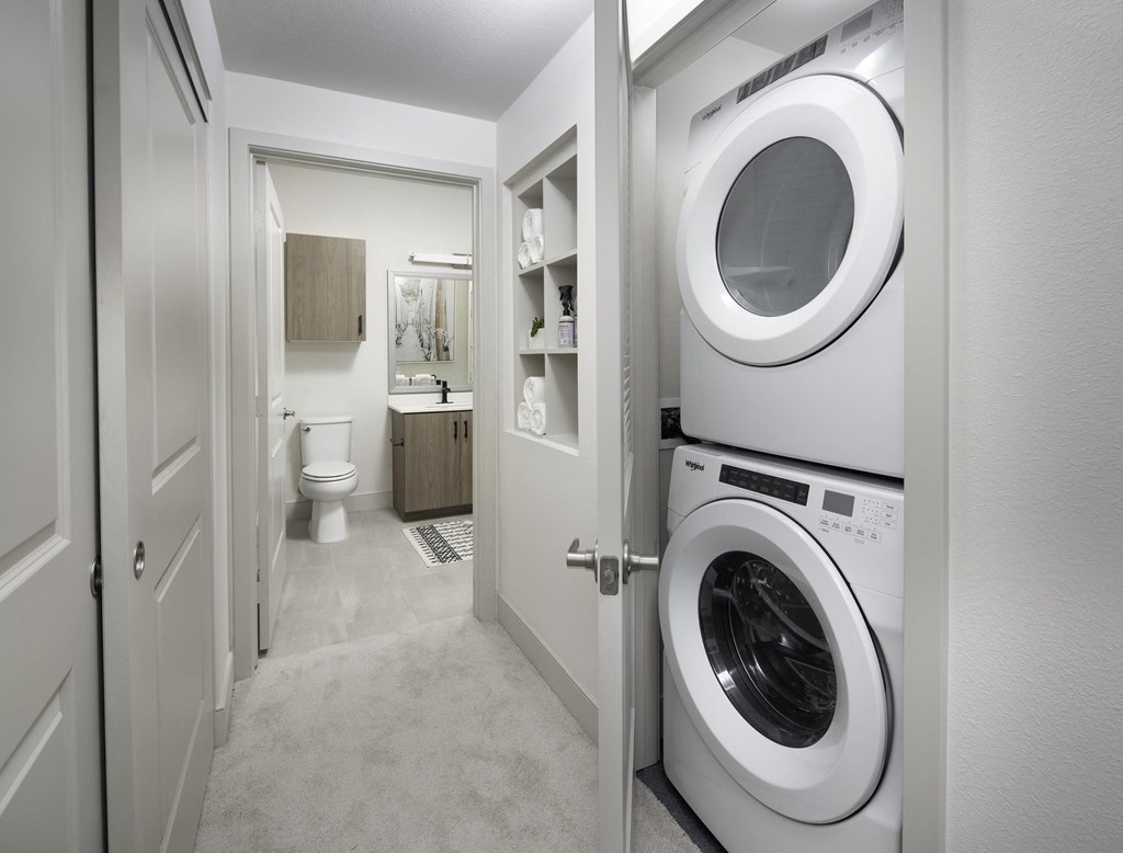 Laundry closet at Gravity, San Diego, CA