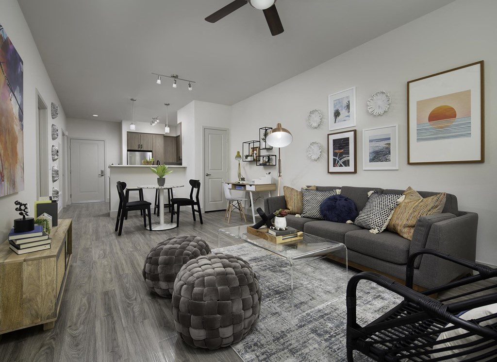 Living room at Gravity, San Diego, 92120