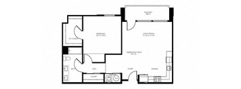 One Bedroom floor plan