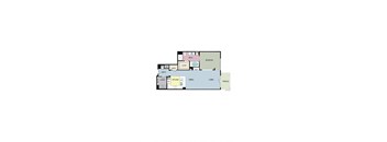 1D Patio at mResidences Miracle Mile, Los Angeles, CA, 90036