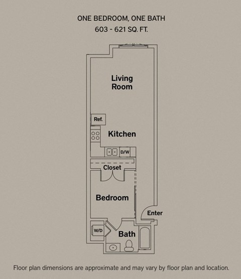 603 sq ft floorplan