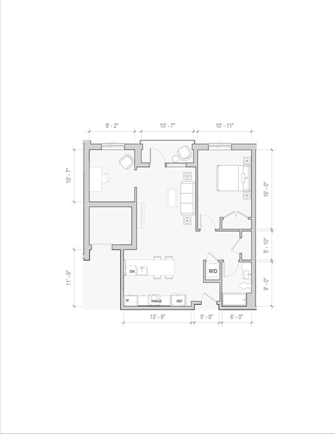 a black and white floor plan of a house
