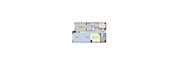1F Floor Plan at mResidences Miracle Mile, Los Angeles, 90036