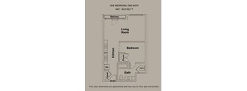 642 sq ft floor plan