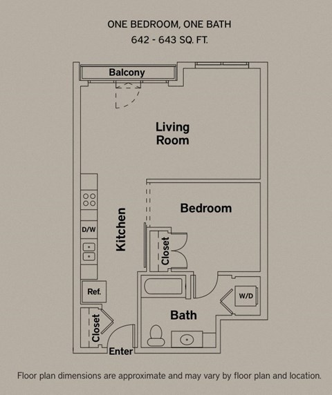 642 sq ft floor plan
