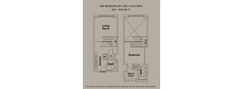 828 sq ft floorplan