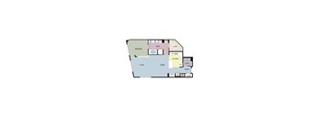 1h Floor Plan at mResidences Miracle Mile, Los Angeles