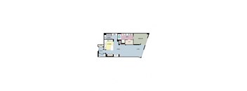 1k Floor Plan at mResidences Miracle Mile, California