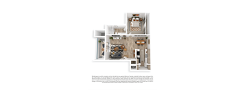 1x1 - 690sf Floor Plan at Brookside 112, Vancouver, Washington