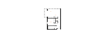 A floor plan of a house with labeled rooms for living, eating, and sleeping.