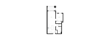 A black and white floor plan of a house with labeled rooms.