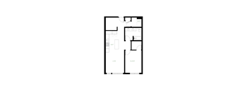 A black and white floor plan of a house with labeled rooms.
