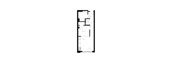 A floor plan of a house with labeled rooms.
