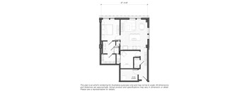 a floor plan of a home with a bedroom and a living room