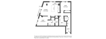 a floor plan of a house with a bedroom and a living room