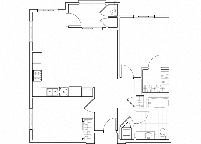 2 Bed 1 Bath