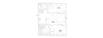 A floor plan of a two bedroom