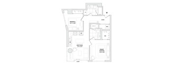 A floor plan of a two bedroom