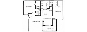 2 Bed Floor Plan at Vista Ridge, Issaquah, WA