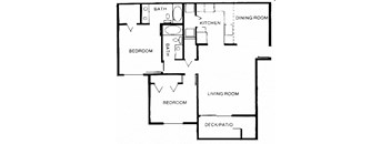 2 Bedroom Floor Plan at Vista Ridge, Issaquah, WA, 98027