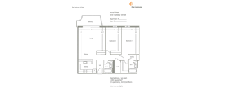 2 Bed 2 Bath B Floorplan